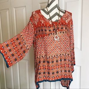 Boho Moroccan Style Tunic 🧡